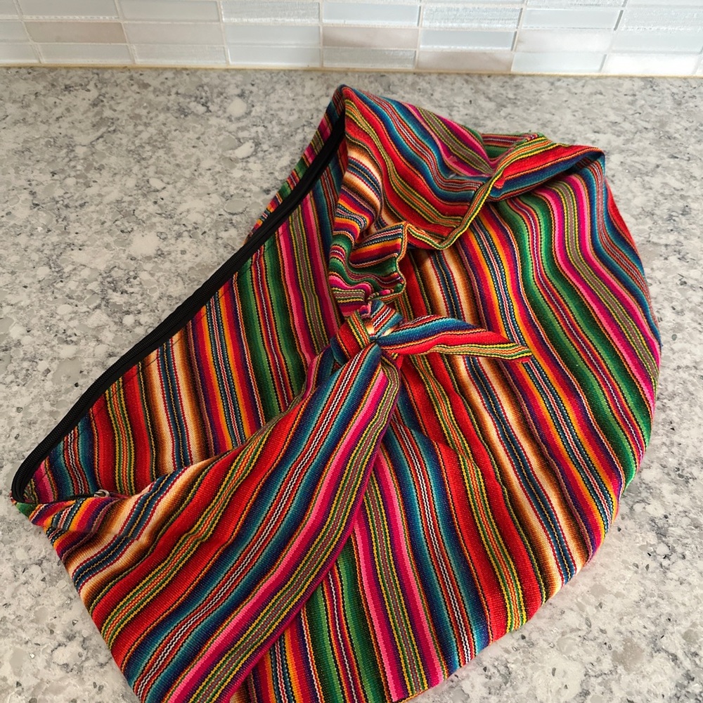 Colorful Striped sling backpack or fanny pack Bag